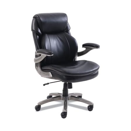 Lf Products Pte Ltd OSSET MID-BACK EXECUTIVE CHAIR, SUPPORTS UP TO 275 LBS., BLACK SEAT/BLACK BACK, SLATE BASE 48966